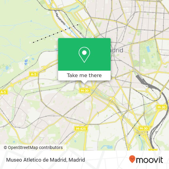mapa Museo Atletico de Madrid