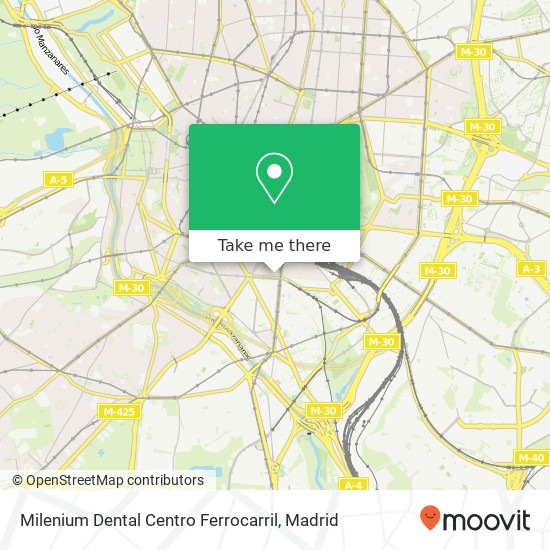 Milenium Dental Centro Ferrocarril map