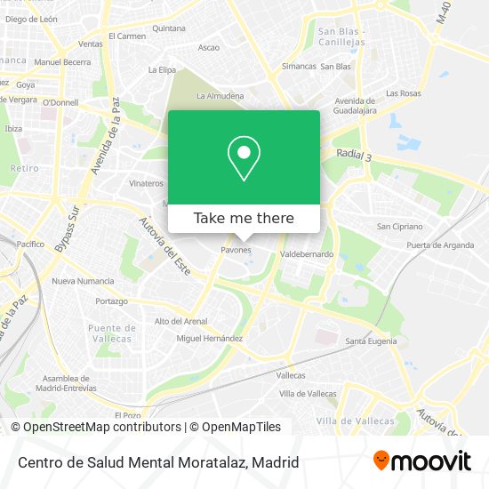 Centro de Salud Mental Moratalaz map