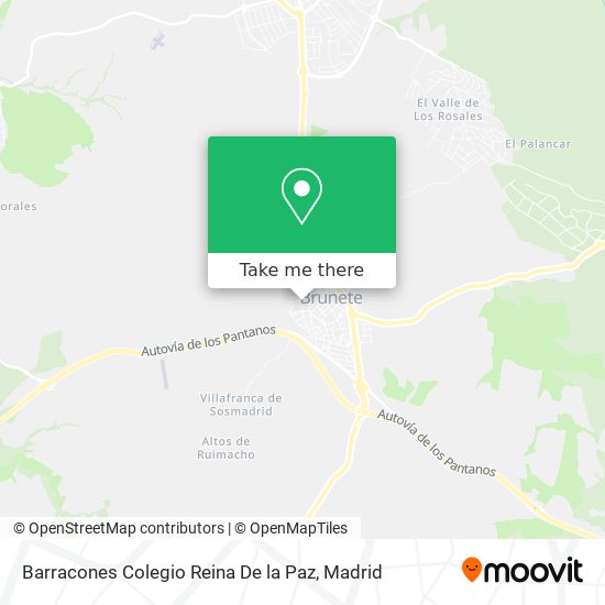 Barracones Colegio Reina De la Paz map