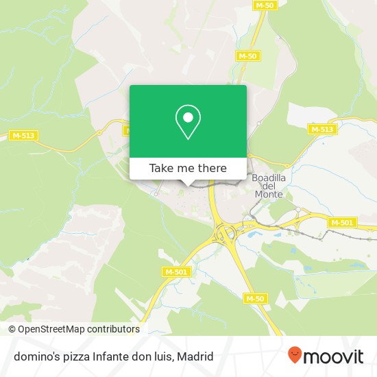 domino's pizza Infante don luis map