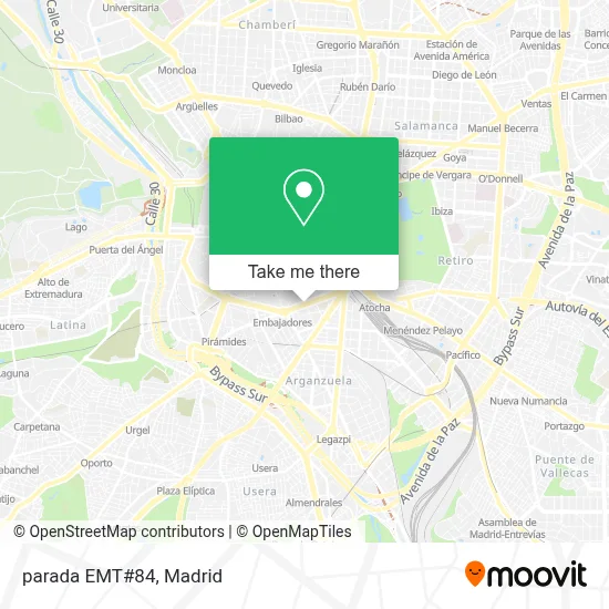 parada EMT#84 map