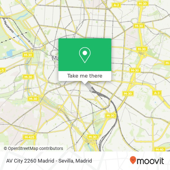 mapa AV City 2260 Madrid - Sevilla