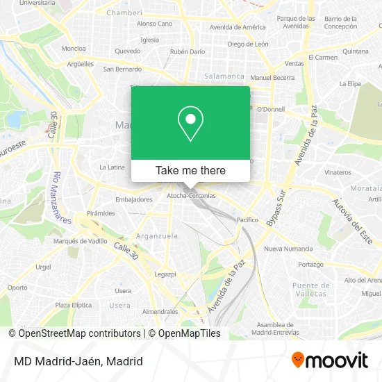 MD Madrid-Jaén map