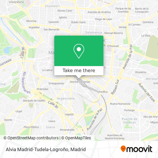 mapa Alvia Madrid-Tudela-Logroño