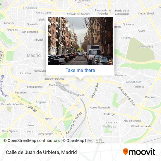 mapa Calle de Juan de Urbieta