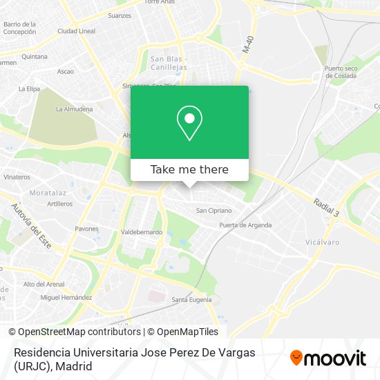 Residencia Universitaria Jose Perez De Vargas (URJC) map