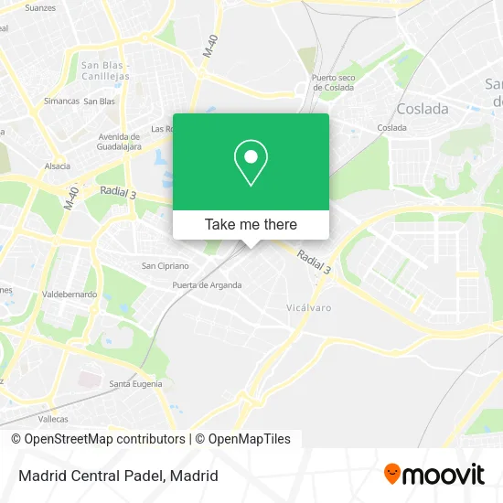 Madrid Central Padel map