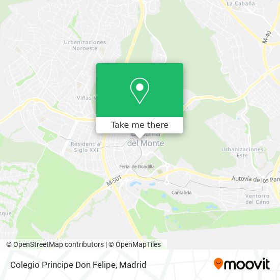 mapa Colegio Principe Don Felipe