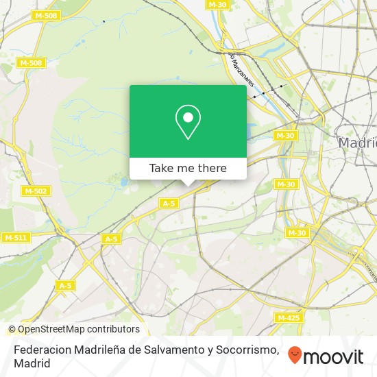 Federacion Madrileña de Salvamento y Socorrismo map