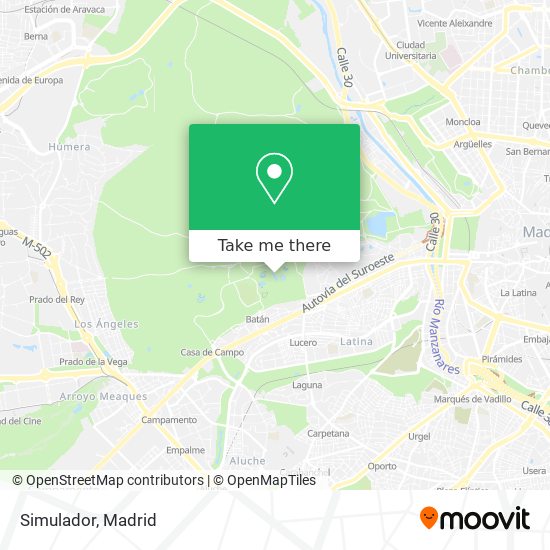 How to get to Simulador in Madrid by Metro, Bus or Train?