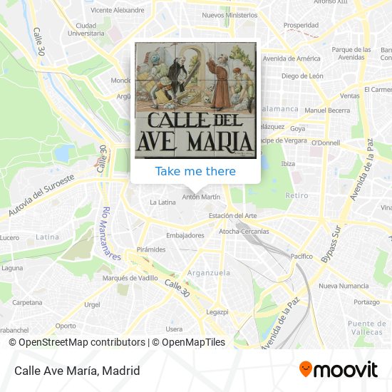Calle Ave María map