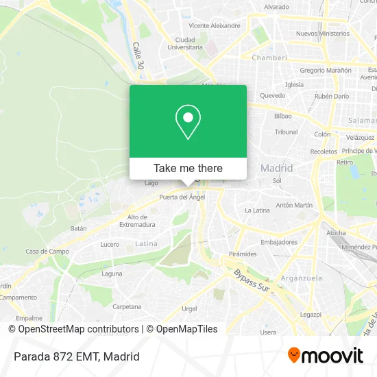 Parada 872 EMT map