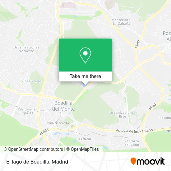 El lago de Boadilla map
