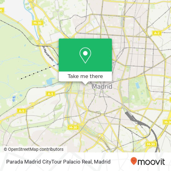 mapa Parada Madrid CityTour Palacio Real