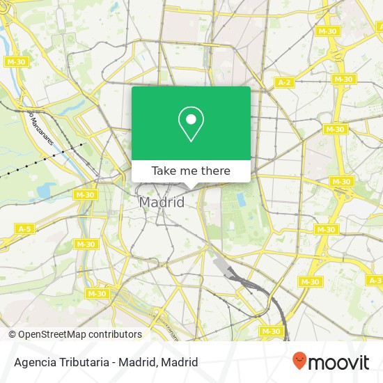 Agencia Tributaria - Madrid map