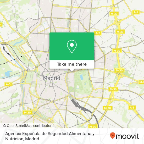 Agencia Española de Seguridad Alimentaria y Nutricion map