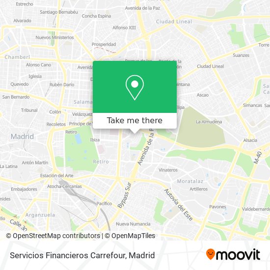 Servicios Financieros Carrefour map
