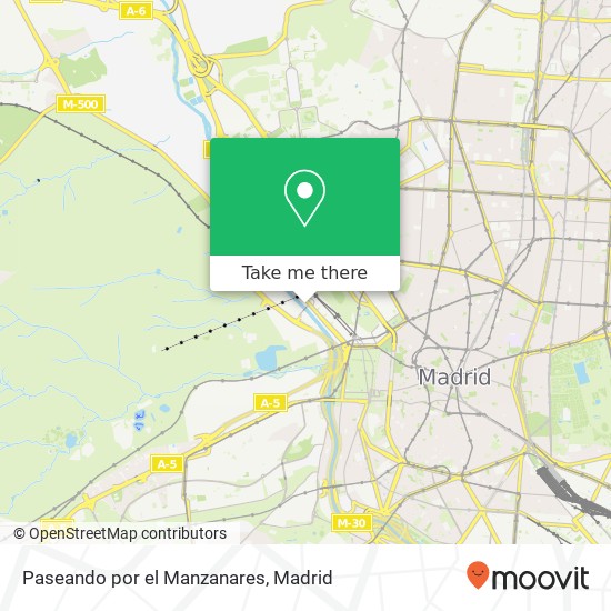 mapa Paseando por el Manzanares