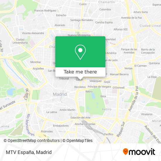mapa MTV España