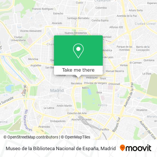 Museo de la Biblioteca Nacional de España map