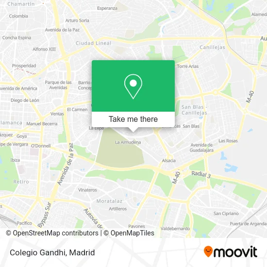 Colegio Gandhi map