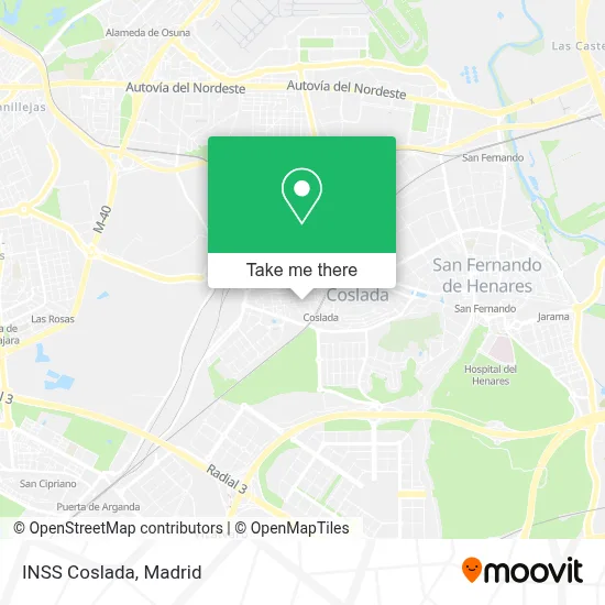 INSS Coslada map