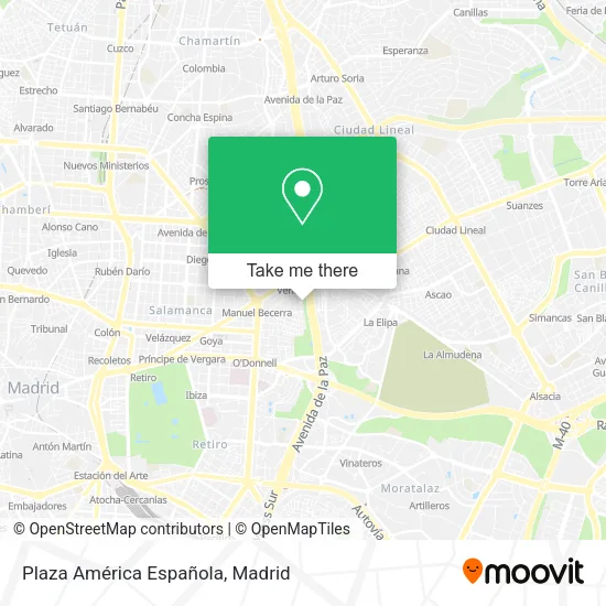 Plaza América Española map