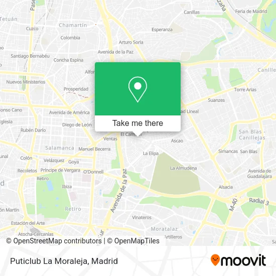 Puticlub La Moraleja map