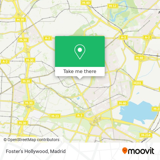 mapa Foster's Hollywood