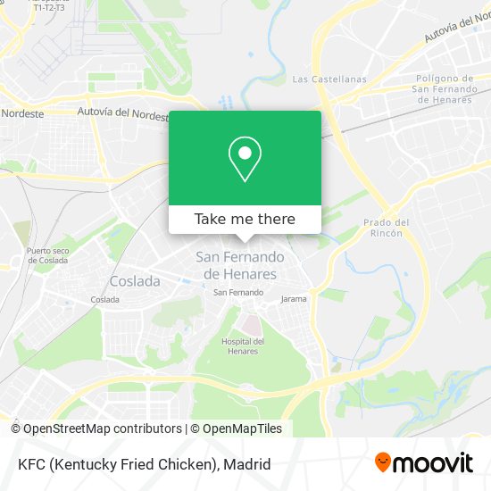 mapa KFC (Kentucky Fried Chicken)