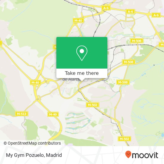 mapa My Gym Pozuelo