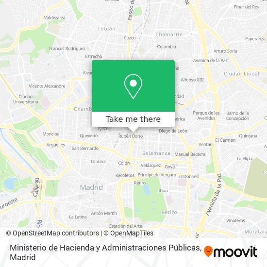 Ministerio de Hacienda y Administraciones Públicas map