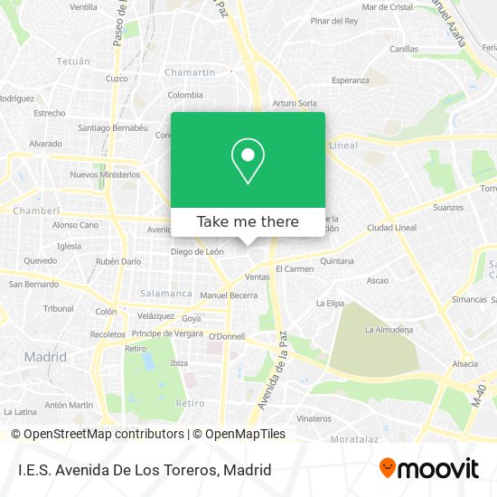 mapa I.E.S. Avenida De Los Toreros