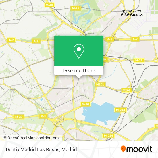 mapa Dentix Madrid Las Rosas