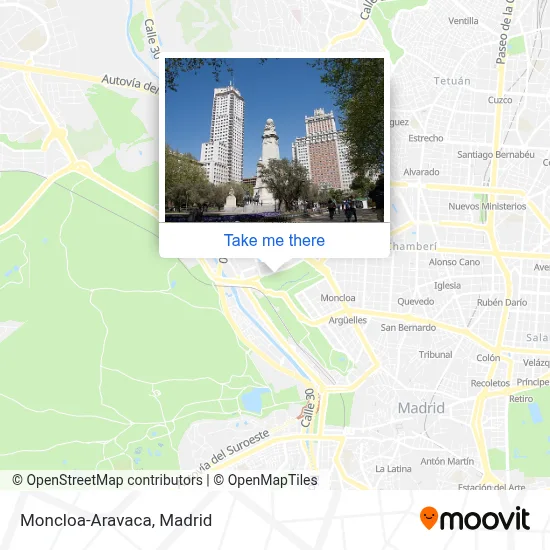Moncloa-Aravaca map