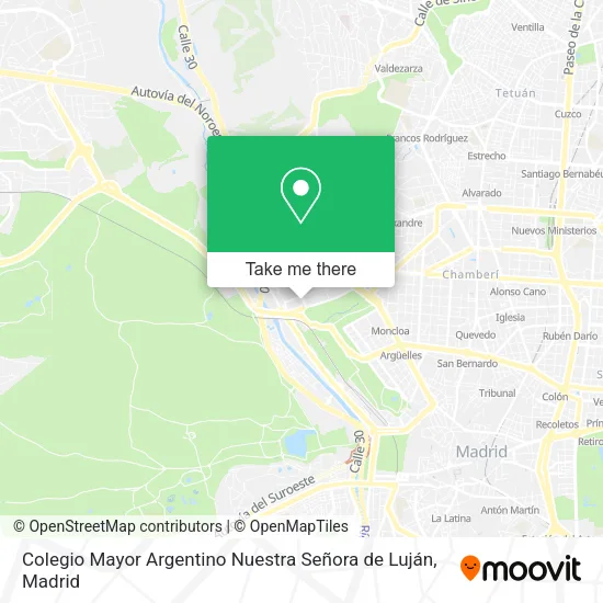 Colegio Mayor Argentino Nuestra Señora de Luján map