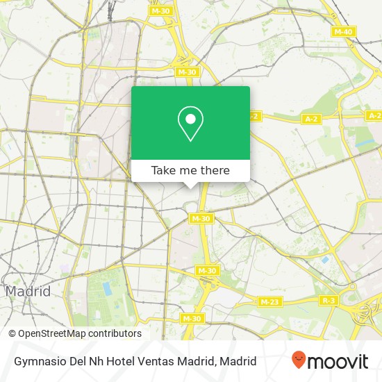 mapa Gymnasio Del Nh Hotel Ventas Madrid