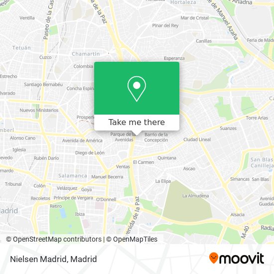 Nielsen Madrid map