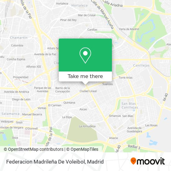 Federacion Madrileña De Voleibol map