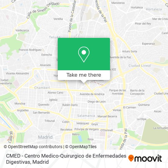 mapa CMED - Centro Medico-Quirurgico de Enfermedades Digestivas