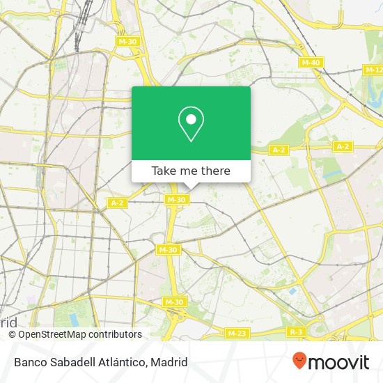 Banco Sabadell Atlántico map