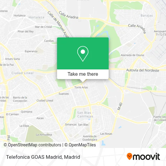 Telefonica GOAS Madrid map