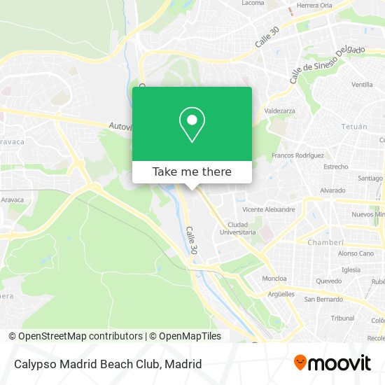 Calypso Madrid Beach Club map