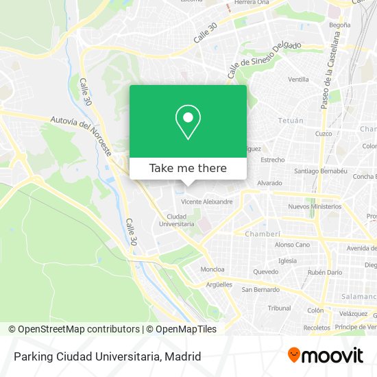 Parking Ciudad Universitaria map