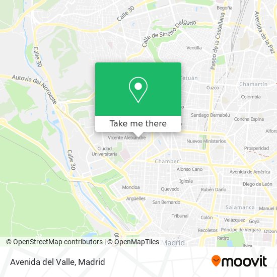 mapa Avenida del Valle