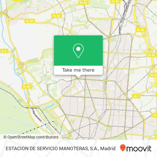 mapa ESTACION DE SERVICIO MANOTERAS, S.A.