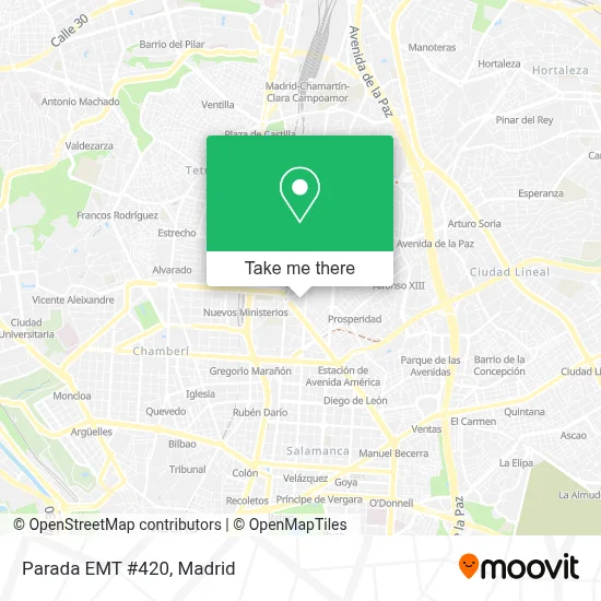 Parada EMT #420 map