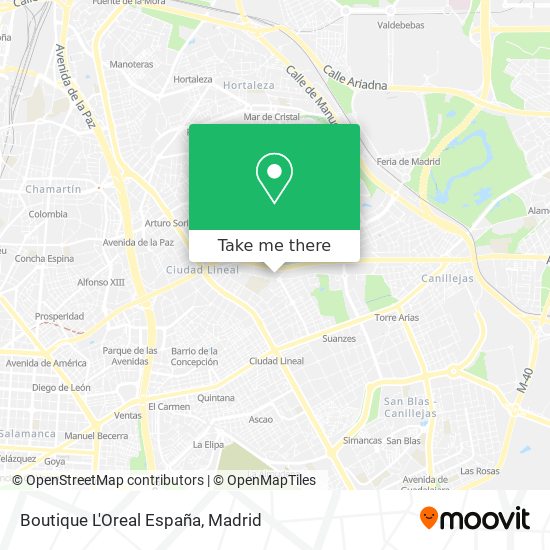 mapa Boutique L'Oreal España