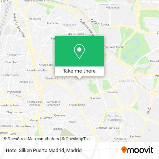 mapa Hotel Silken Puerta Madrid